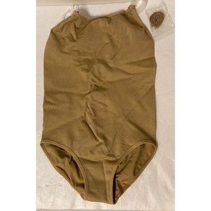 Dance Leotard Size MC Natalie N234C Ballet Tan Camisole Lyrical Lycra Basic Nude